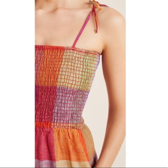 NWOT Anthropologie DRA Sierra Smocked Linen Boho jumpsuit - Picture 4 of 7